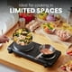 thumbnail image 5 of Elite Gourmet EDB-302BF# - Quemador de hierro fundido doble, placa caliente eléctrica de 1500 vatios, controles de temperatura, luces indicadoras de alimentación, fácil de limpiar, color negro, 5 of 5