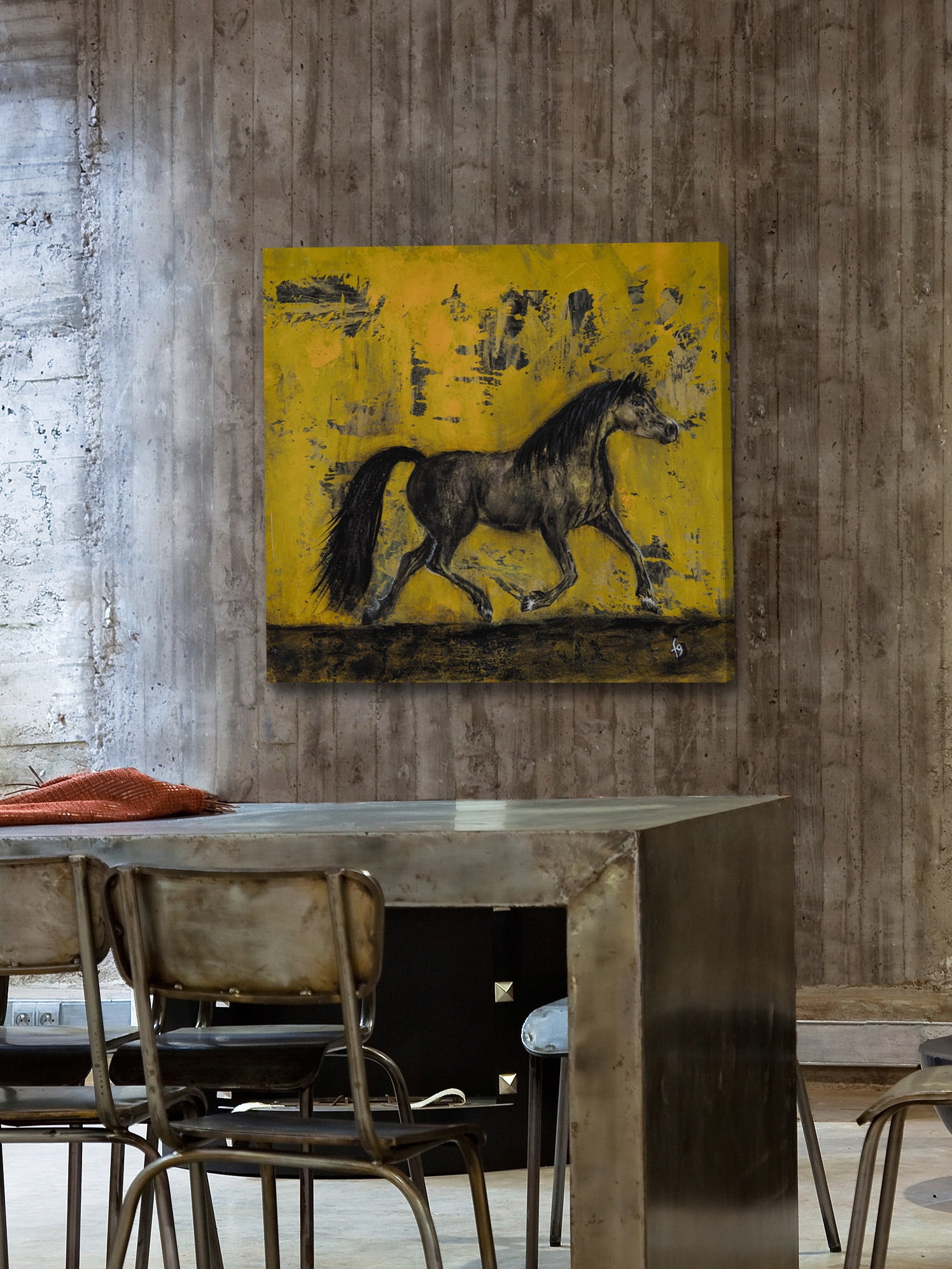 "Barnaby Australian Stock Horse" Painting Print on Wrapped Canvas