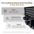 thumbnail image 5 of Innovaze 5 Ft Outdoor Wooden Porch Swing with Cupholders, Heavy Duty 880 LBS for 3 Seater,All-Weather resistant, Black, 5 of 6