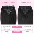 thumbnail image 3 of Seamless Clip In Hair Extensions Human Hair Invisible Pu Skin Weft Kinky Straight Seamless Clip Ins For Black Women Real Human Hair Extensions 8pcs With 18clips Per Set, 3 of 6