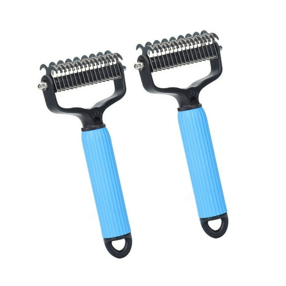 2Pack Pet Grooming Brush For Long Haired Pet Knotted Furs Deshedding Tool Gentle Massage Comb Dog Cats Hair Remover Tool