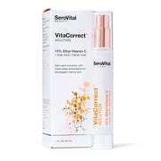 SeroVital VitaCorrect Face Solution with Vitamin C Serum and Ferulic Acid | Age Dark Spot Remover, Anti-Aging, Hyperpigmentation Treatment, Freckle, Restore Radiant Glow For Women - 1 fl. oz