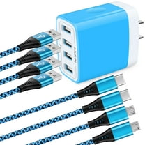 Micro USB Cable 6ft,Ailkin 2PACK USB Micro Cable with 4.8A USB Wall Charger Adapter with 2PACK Type C Cables,High Speed Fast Charging Android Charging Cable Usb Micro Cable with Fast Charger Block