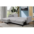 thumbnail image 2 of Soft Grey Fabric Left Hand Chaise w TuftIng backrest, 2 of 2