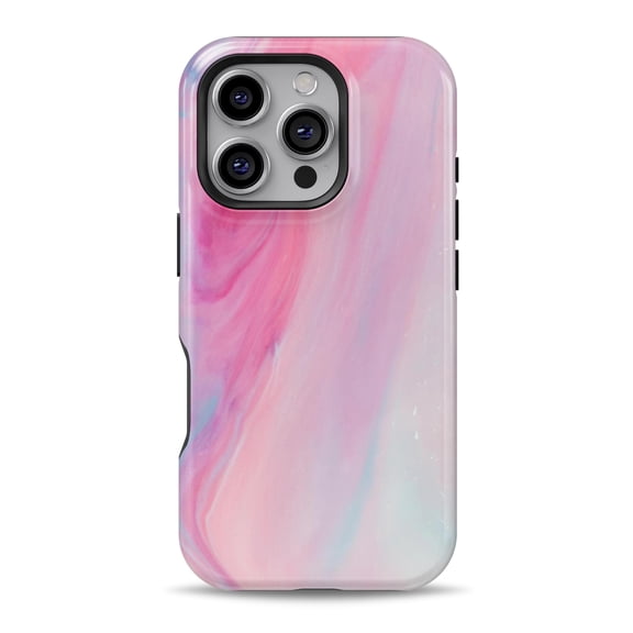 DesignSkinz Scratch-Resistant Hard Slim Case Compatible with iPhone 16 (Compatible with MagSafe) - Marbleized Colored Paradise V3