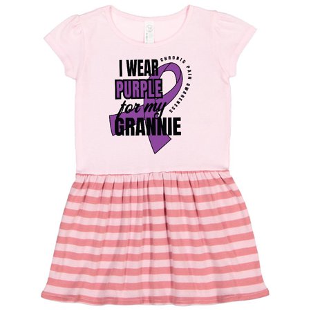 

Inktastic Chronic Pain I Wear Purple For My Grannie Gift Toddler Girl Dress
