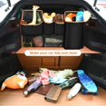 thumbnail image 3 of Car Boot Organiser Waterproof Kick Mats Seat Back Protectors, Travel Durable Foldable Multi-Pocket Cargo Net Storage (100x45cm), 3 of 4