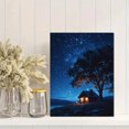 thumbnail image 2 of Qisvanset 12x16 Inch Minimalist Christmas Nativity Canvas Wall Art, Silent Night Religious Holiday Decor, 2 of 8