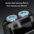 thumbnail image 3 of For Portable Electric Shaver Men's  Double Blade Beard Trimmer Dual Ring Floating Blade Net Self-sharpening Stainless Steel Blades Washable Head 2 Speed Adjustable Type-C, 3 of 6