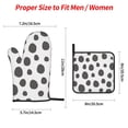 thumbnail image 4 of YFYANG Oven Mitts and Pot Holders Sets 4 Pieces, Non-Slip Heat Resistant Gray Leopard Texture Kitchen Glove Pot Mat for Cooking and Baking, 4 of 8