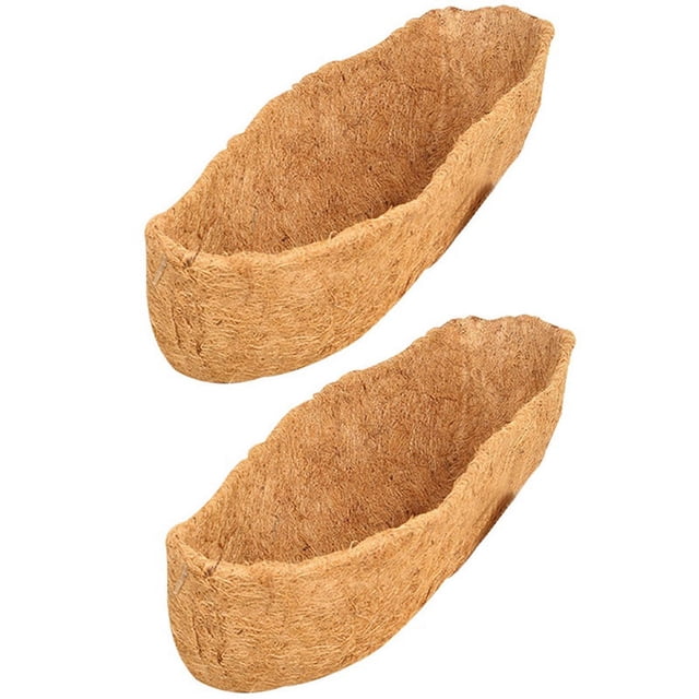 2 piezas de revestimiento de coco, cesta de fibra de coco natural, revestimiento de repuesto de coco, revestimiento de maceta perfecto para reemplazar el antiguo