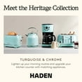 thumbnail image 5 of Open Box Haden 2 Slice Wide Slot Stainless Steel Bread Toaster, Turquoise, 5 of 9