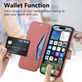 thumbnail image 6 of ELEHOLD Case for iPhone 14 Pro,2 in 1 Detachabl Wallet Plating Clear Case with Card Holder[Compatible with MagSafe Accessories],Red, 6 of 11