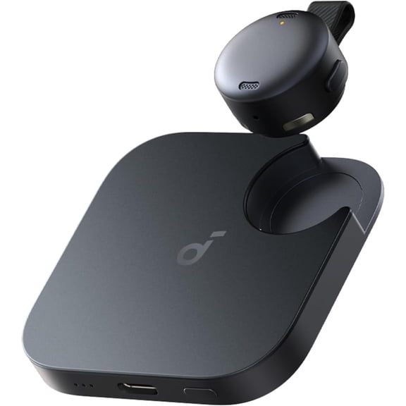 Soundcore Work AI Voice Recorder with Transcription & 6-Month Pro, Portable, MFi Certified (Black)