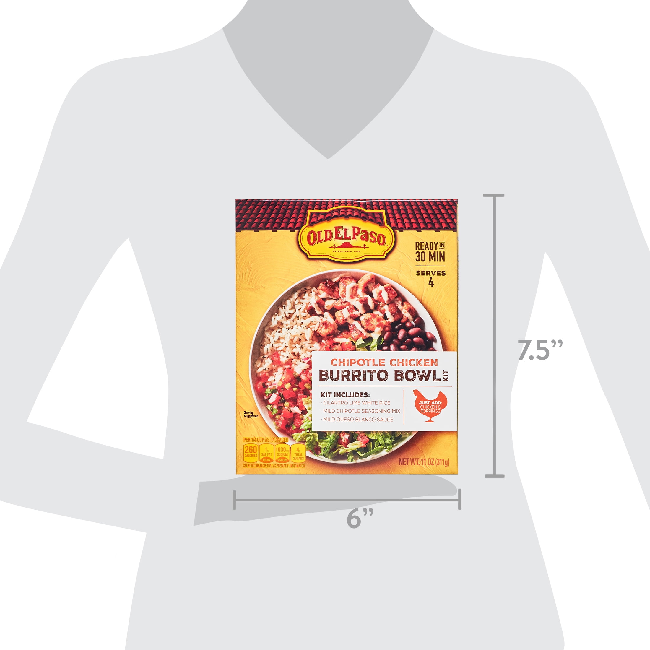 Old El Paso Burrito Bowl Kit Chipotle Chicken, 11 oz