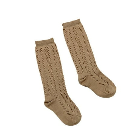 

DancePeanut Children Girls Socks Spanish Style Hollow Out Knee High Fishnet Socks Baby Toddler Summer Mesh Tube Socks Newborn Long Socks
