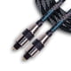 thumbnail image 1 of Cable de fibra óptica de audio de Toslink Digital SPDIF SatelliteSale, Nylon Negro / Cable de plata (3 pies) SatelliteSale Cable de audio óptico, 1 of 7