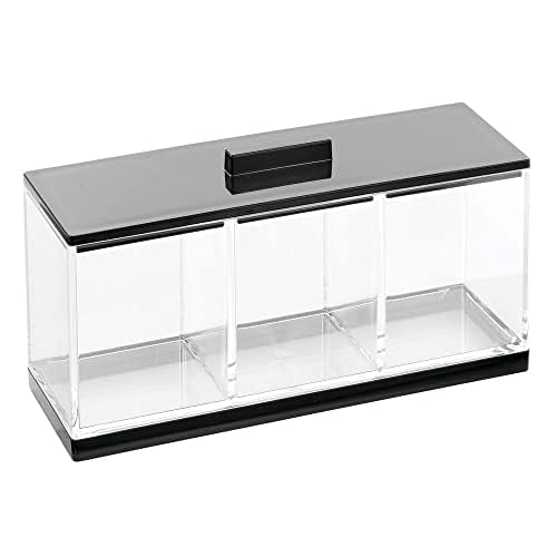 Organizador de cosméticos mDesign Lumiere Collection transparente/negro