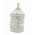 thumbnail image 5 of DecMode Indoor Outdoor Hinged Top White Metal Birdcage with Latch Lock Closure and Hanging Hook, Set of 2, 5 of 6