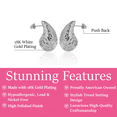 thumbnail image 2 of Cate & Chloe Candice 18k White Gold Plated Tear Drop Earrings for Women, Gift for Her, 2 of 10