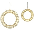 thumbnail image 2 of Northlight LED Lighted Hanging Christmas Wreath Decorations - 18" -  Set of 2 - Gold Lights, 2 of 7