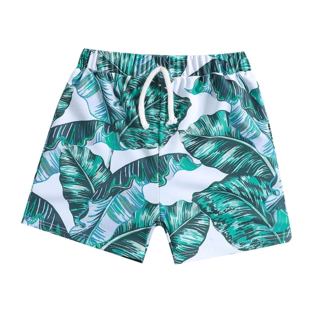 XDZJLR Infant Boy Swimsuit Kids Summer Print Shorts Beach Swimming Trunks Clothes Sets 18-24 Months