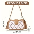 thumbnail image 2 of Fashion diamond bag shoulder slung shoulder bag vintage classic purse clutch bag - khaki, 2 of 5