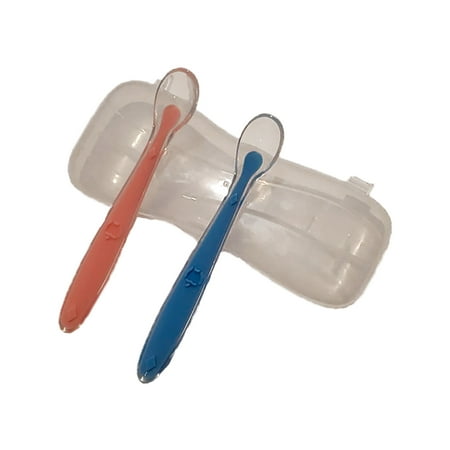 ITPCINC- Soft Silicone Baby Spoons Set for Kids, Training Spoon Gift Set for Infant BPA Free