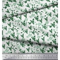 thumbnail image 2 of Soimoi Moss Georgette Fabric Leaves & Flower Floral Print Sewing Fabric Yard 42 Inch Wide, 2 of 3