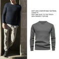 thumbnail image 2 of Suéter De Punto Con Cuello Redondo Para Hombre, Suéter De Cuello Redondo Para Hombre, Manga Larga, Holgado, Gris Oscuro, Suave Para Invierno Para Caballero, 2 of 6