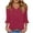 Wine, variant on Women's Spring Tops Womens Shirts Spring Trendy Tops for Women 3/4 Sleeve Blouses Spring Work New Arrivals