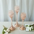 thumbnail image 5 of Efavormart Rose Gold 14" Tall Crystal Candle Holder Goblet Votive Wedding Chandelier Decorative Centerpiece Set of 2, 5 of 8