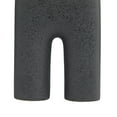 thumbnail image 6 of DecMode 13" Abstract Rounded Arched Black Ceramic Vase with Glossy Speckled Texture, 6 of 14