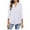White, variant on LYXSSBYX Womens Long Sleeve Dress Plus Size Women Casual Loose Pullover V-neck Top Solid Color Shirt