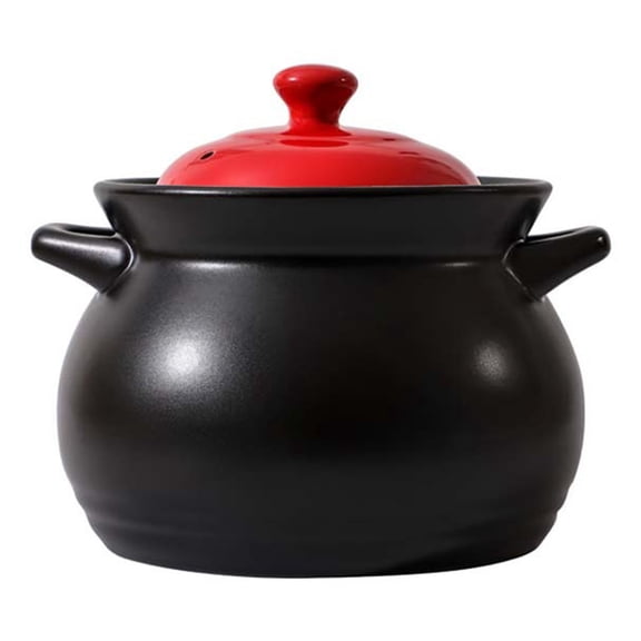 Ceramic Clay Casserole Pot with Lid, Multipurpose Cookware for Stewing, Porridge & Rice Cooking, Heat Resistant Non-Stick Stew Pot for Home Kitchen