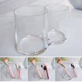 thumbnail image 2 of Desktop Clear Makeup Brush Holder Organizer 2 Slots Acrylic Cosmetics Brushes Storage Solution, 2 of 8