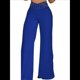 thumbnail image 1 of Pantalones Acampanados con Cinturón para Mujer, Estilo Informal, de Cintura Alta y Pierna . Azul S, 1 of 7