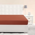 thumbnail image 6 of PiccoCasa 110GSM Brushed Microfiber Fitted Sheet with 16" Depth, Orangered Twin, 6 of 7