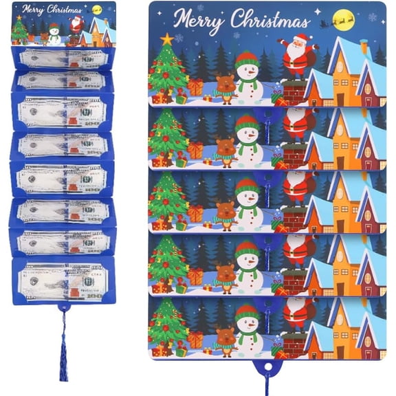Christmas Cash Gift Envelopes DIY 10 Slots Deep Blue