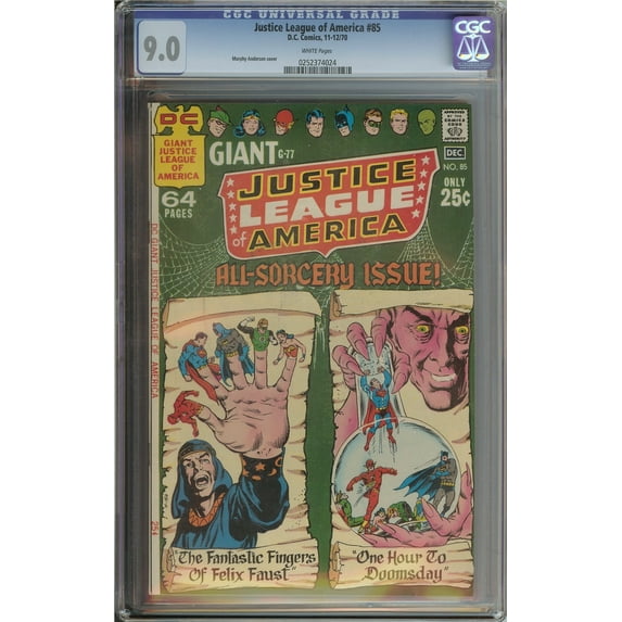 Justice League of America #85 - CGC 9 Comic Book