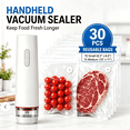 thumbnail image 2 of Efoee Handheld Vacuum Sealer, Compact Food Vacuum Sealer with 30 Reusable Bags for Sous-Vide,Meal Prep and Food Fresh Preservation for Kitchen, 2 of 10