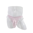thumbnail image 5 of COSFO Low Rise Thongs for Men Sexy Bulge Pouch Lace Briefs Classic Fit Lightweight Breathable Underwear for Men, 5 of 5