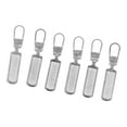 thumbnail image 2 of Metal Zipper Head, Rustproof 6Pcs Zipper Pull Tab  For Handbags Silver, 2 of 8