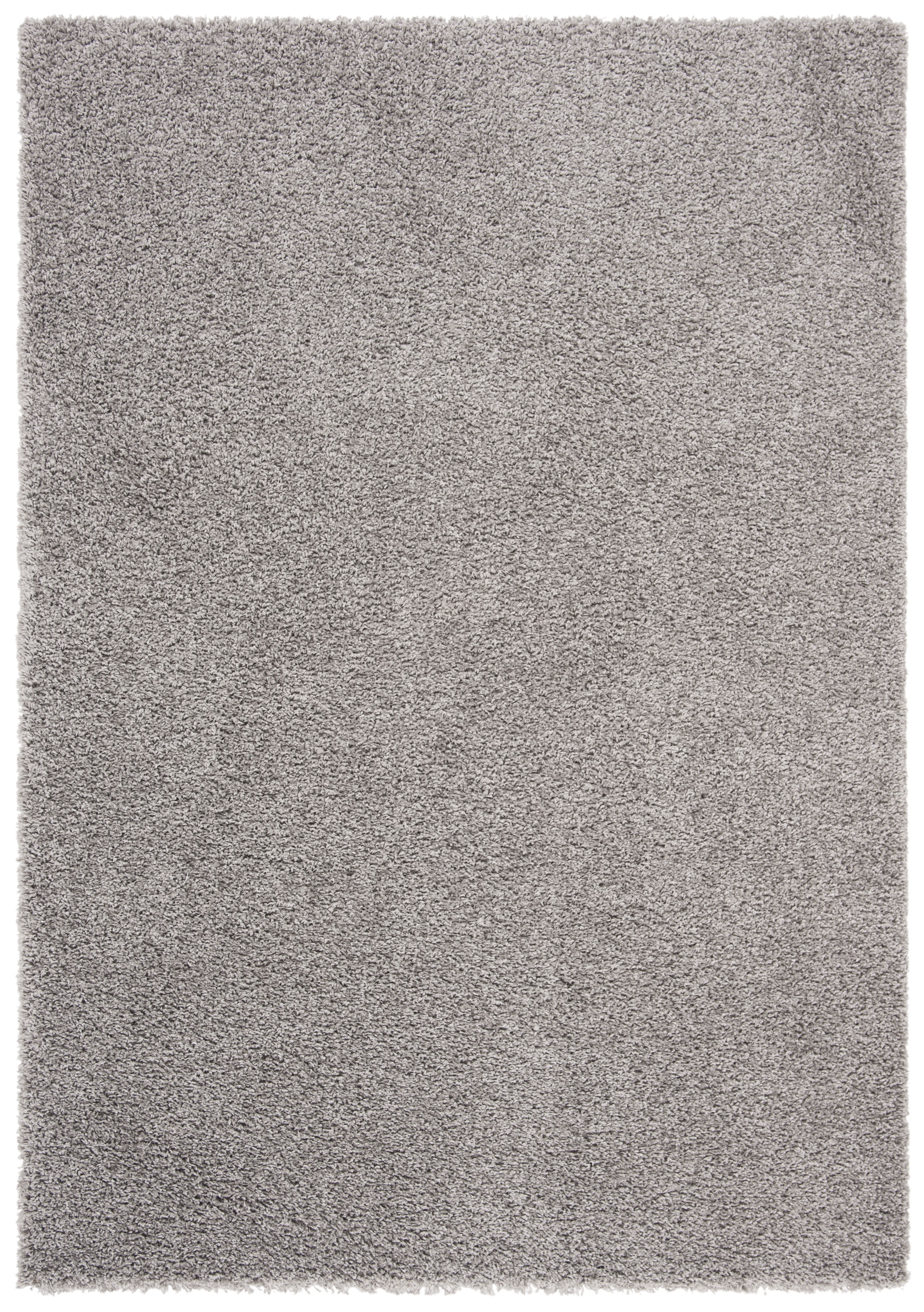 SAFAVIEH Primo Mason Solid Plush Shag Area Rug, Light Grey, 9' x 12'