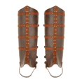 thumbnail image 1 of Medieval Boots Shoes Cover Leather Gothic Punk Leg Guards Pirate Boot Cover for Brown, 1 of 10