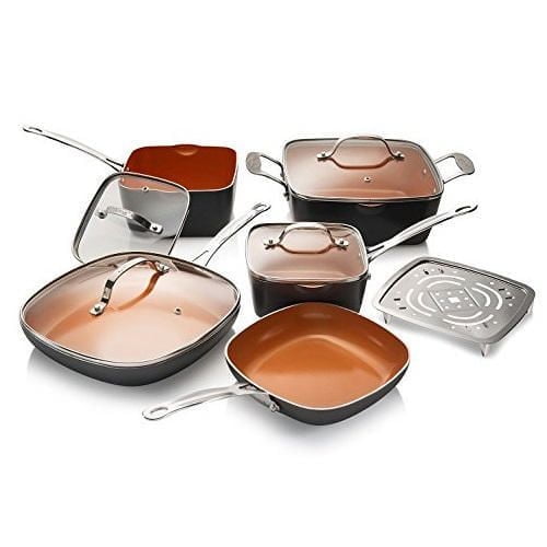 Gotham Steel Set de 10 pièces carrées