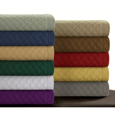 Twin Brisbane Oversized Diamond Quilt Set White - Tribeca Living