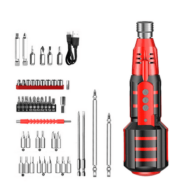 Electric Screwdriver Kit,Power Cordless Screwdriver Rechargeable Set with LED Work Light,31 pieces Screwdriver Bits,9 Sockets, Flex Hex Shaft, Bit Holders