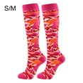 thumbnail image 1 of Freer Bas de Compression 20-30 mmHg Longueur Genou Bas de Sport pour Course Cyclisme Unisexe, Rouge, Camouflage, P/M, 1 of 8