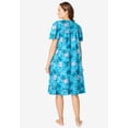 thumbnail image 2 of Dreams & Co. Plus Size Short Floral Print Cotton Gown, 2 of 6